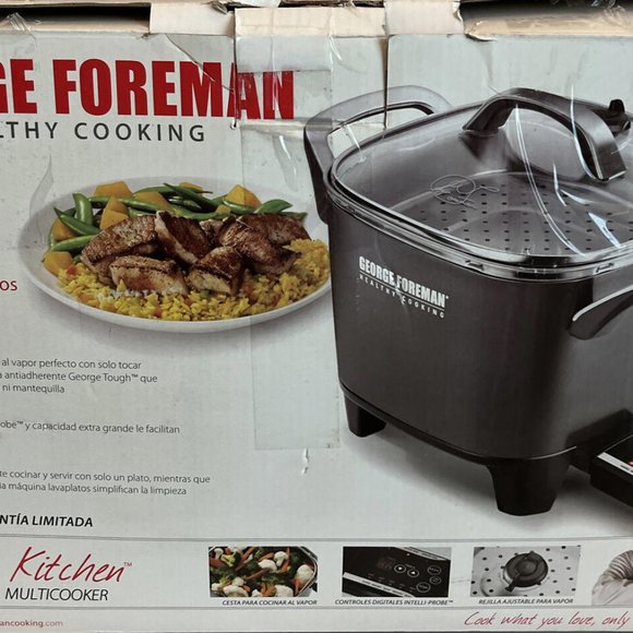 NEW George Foreman HEALTHY COOKING MULTIPURPOSESmart Kitchen MultiCooker S